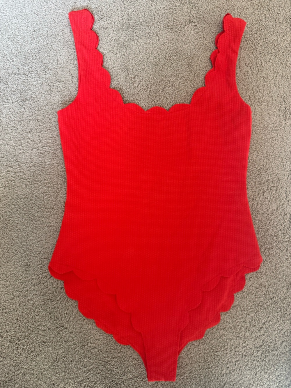 Marysia Swimsuit Palm Springs Scallop Maillot Red Medium
